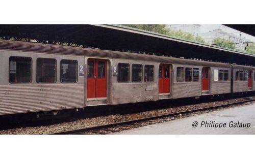 Jouef HJ4153 SNCF 3 RIB 70 Ergämzungswagen rote Türen Ep IV-V